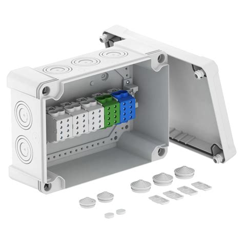 dual switch junction box|junction box with terminals.